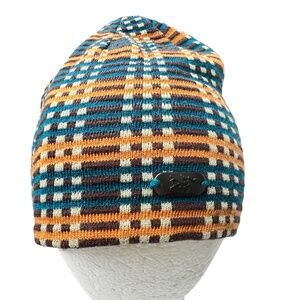 Arcteryx Beanie Toque Hat Striped Wool Blend Brown Orange One Size Unisex